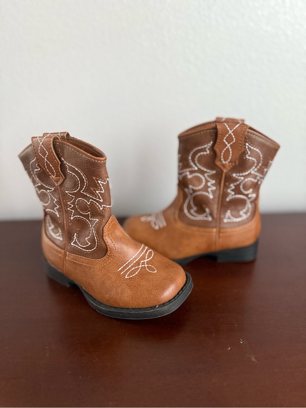 Wonder Nation Toddler Cowboy Boots Brown Western Boots Size 7